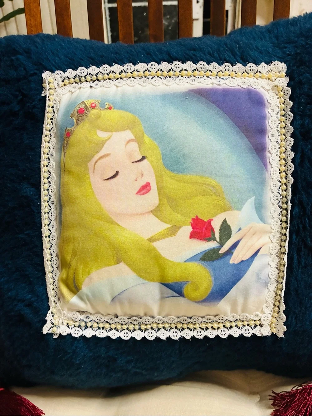 Disney Sleeping Beauty Decorative Handmade Pillow